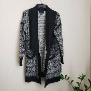 Cynthia Rowley M Alpaca‎ Wool Knee Length Open Front Cardigan Sweater Oversized